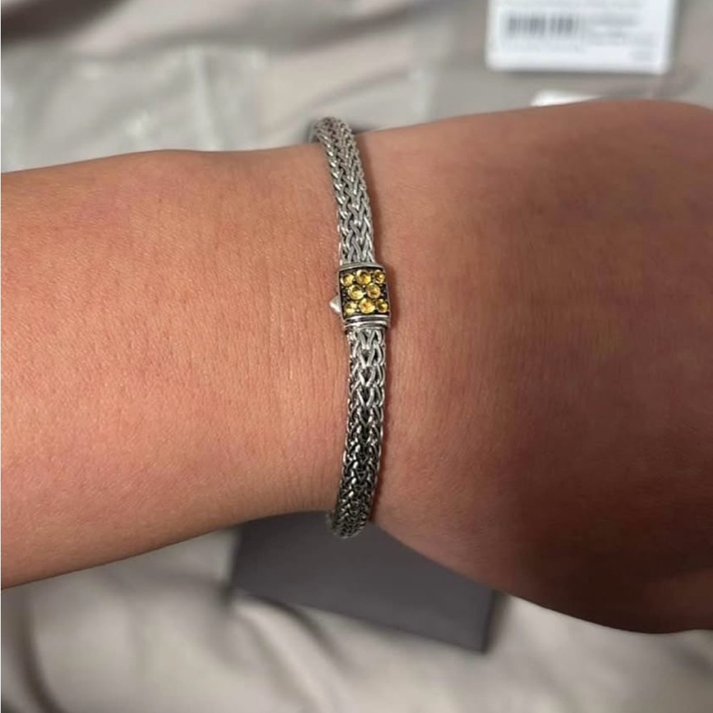 Sterling Silver John Hardy bracelet Citrine. 

71/2" length; 1/4" width